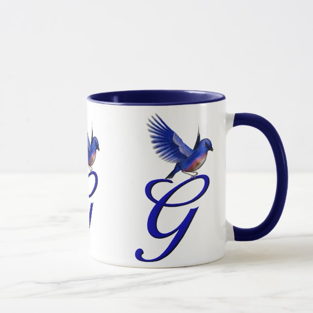 Tasse Monogramme initial G Élégant (Droite)