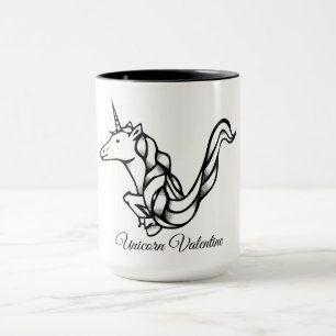 Tasse Monogramme Magique V Unicorne personnalisée Valent