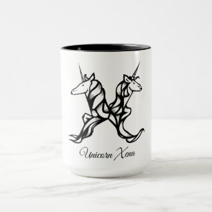 Tasse Monogramme magique X Unicorn Xena ou votre texte