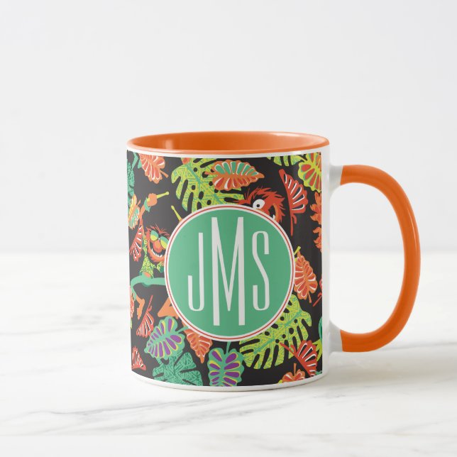 Tasse Monogramme Tropical Kermit & Motif animal (Droite)