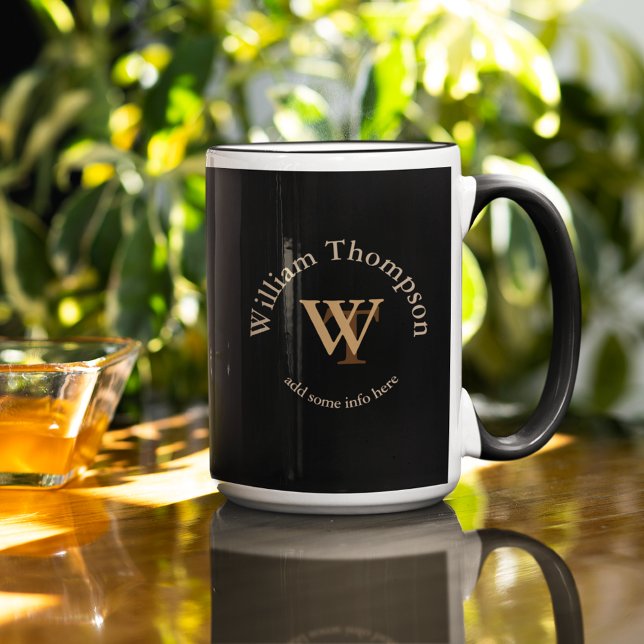 Tasse Monographie de typographie - logo personnalisé noi (Créateur téléchargé)