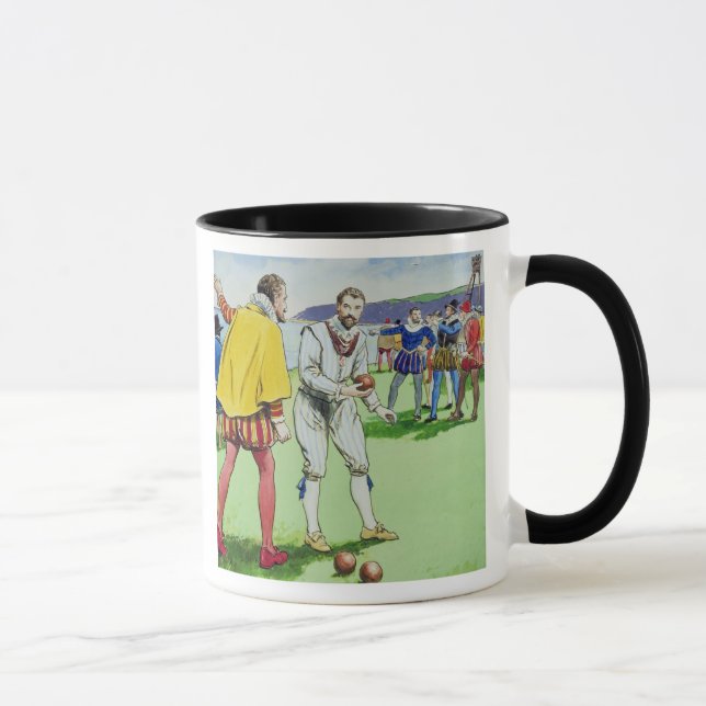 Tasse Monsieur Francis Drake (1540/3-96) jouant des (Droite)