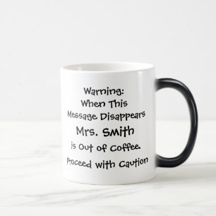 Tasse Morphing d'avertissement de professeur