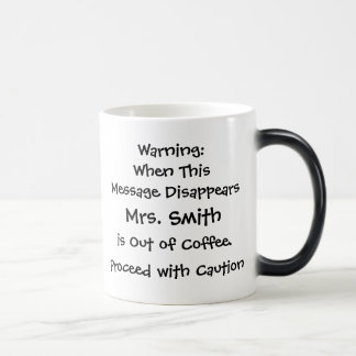 Tasse Morphing d'avertissement de professeur