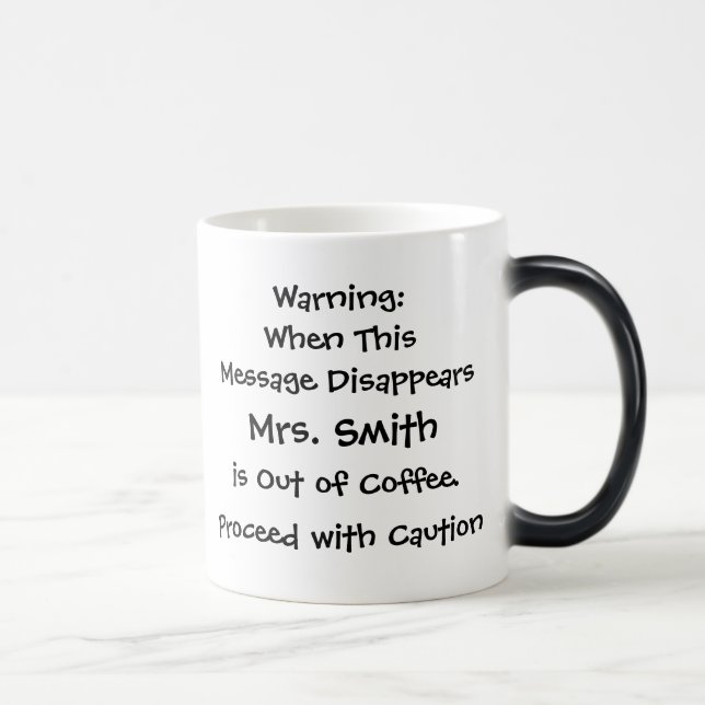 Tasse Morphing d'avertissement de professeur (Droite)