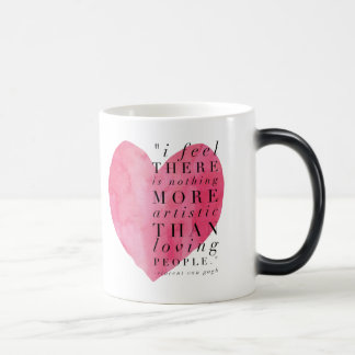 Tasse Morphing de citation de Van Gogh de coeur