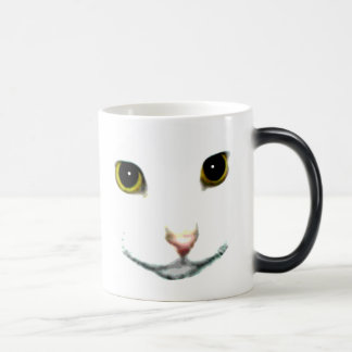 Tasse Morphing de visage blanc de chat