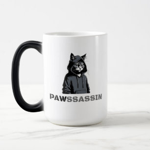 Tasse Morphing PAWSSASSIN – Chat à capuchon déguis