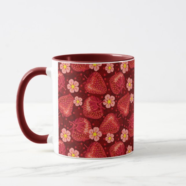 Tasse Motif 2 2 de fraise (Gauche)