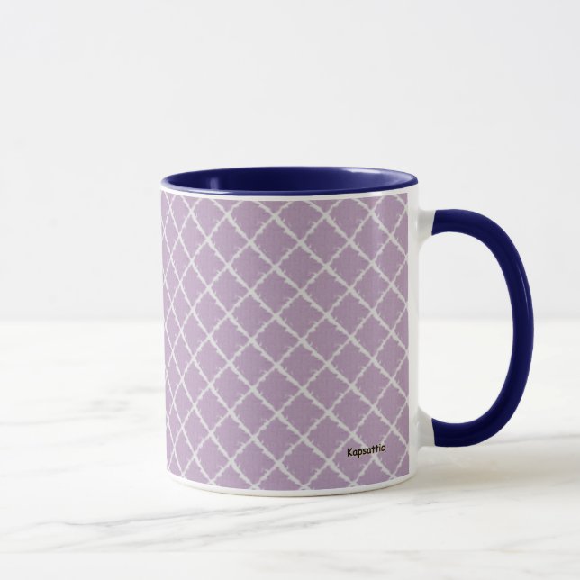 Tasse Motif À damiers violet (Droite)