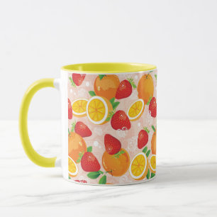 Tasse Motif abstrait avec la fraise