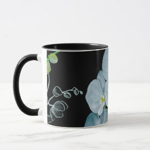 Tasse Motif blanc d'orchidées d'aquarelle