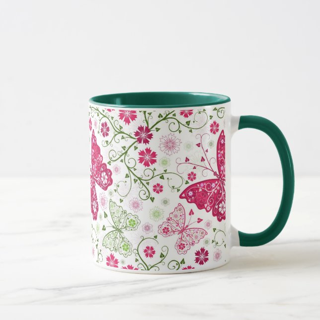 Tasse Motif blanc floral (Droite)