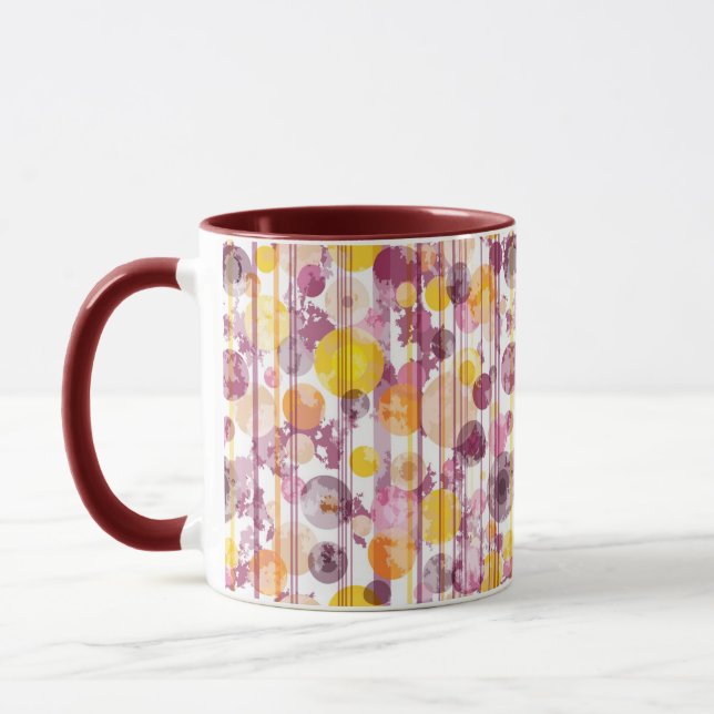Tasse Motif blanc rayé tacheté (Gauche)