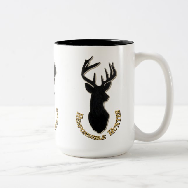 Tasse motif cerf chasseur responsable (Droit)