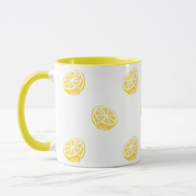 Tasse Motif citron aquarelle (Gauche)