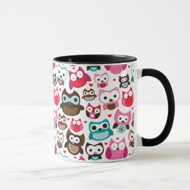 Tasse motif coloré de hibou (Droite)