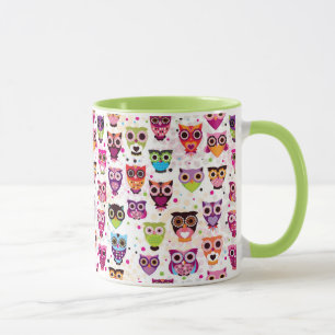 Tasse Motif coloré de hibou pour des enfants