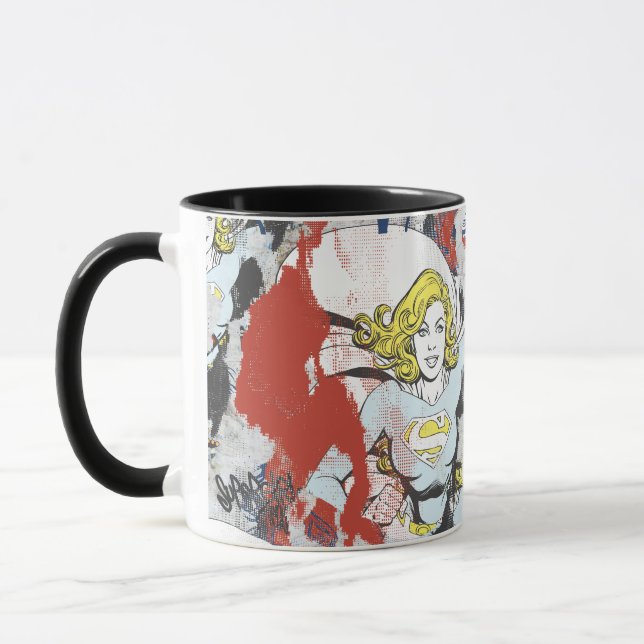 Tasse Motif comique 5 de câpres de Supergirl (Gauche)