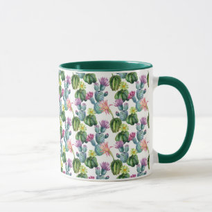 Tasse Motif d'art de cactus d'aquarelle