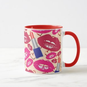 Tasse Motif de baiser de rouge à lèvres