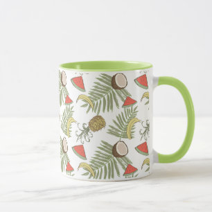 Tasse Motif de croquis de fruits tropicaux