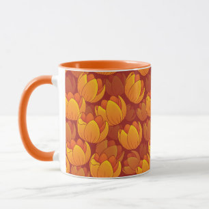 Tasse Motif de fleur d'or