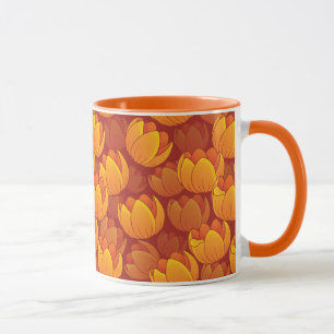 Tasse Motif de fleur d'or