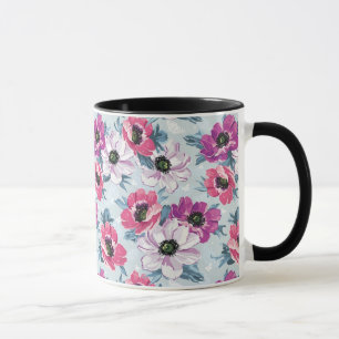 Tasse Motif de fleurs de couleur d'élégance sur le ble