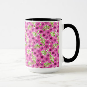 Tasse Motif de fleurs pétunia rose