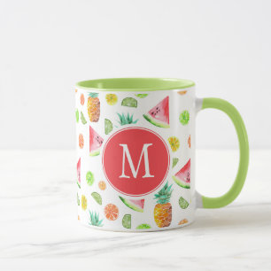 Tasse Motif de fruit glacé d'aquarelle