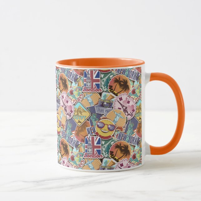 Tasse Motif de l'autocollant couleur (Droite)