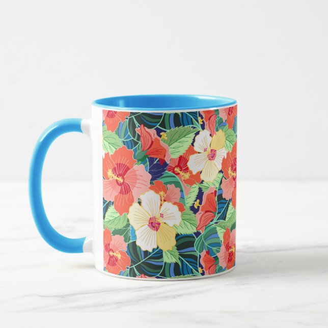 Tasse Motif de l'Hibiscus coloré (Gauche)