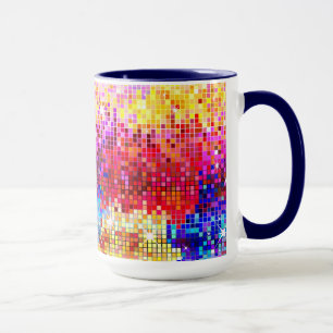 Tasse Motif de miroirs à bille rétro coloré