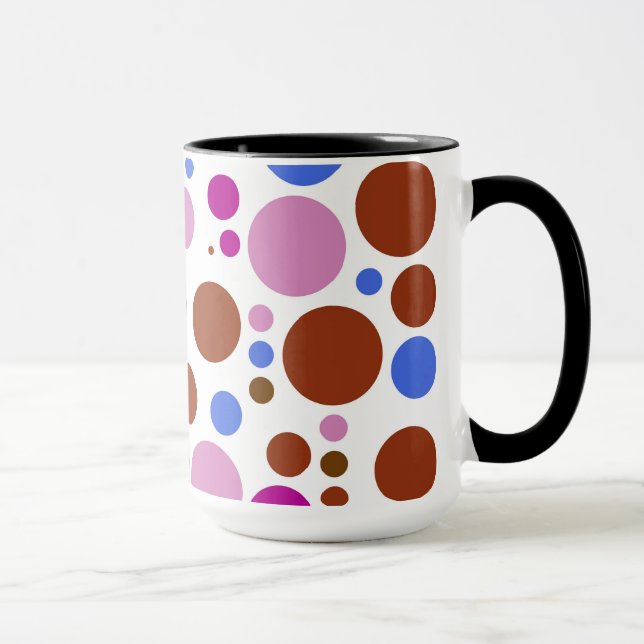 Tasse Motif de mosaïque Pop Polka Dot (Droite)