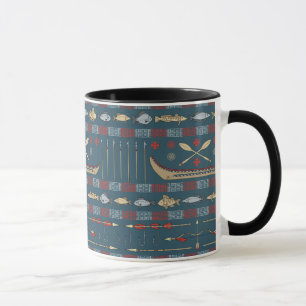 Tasse Motif de pêche ethnique