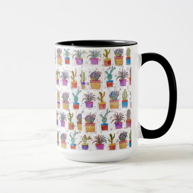 Tasse Motif de peinture à la main d'aquarelle (Droite)