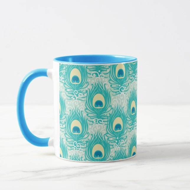 Tasse Motif de plumes de paon (Gauche)