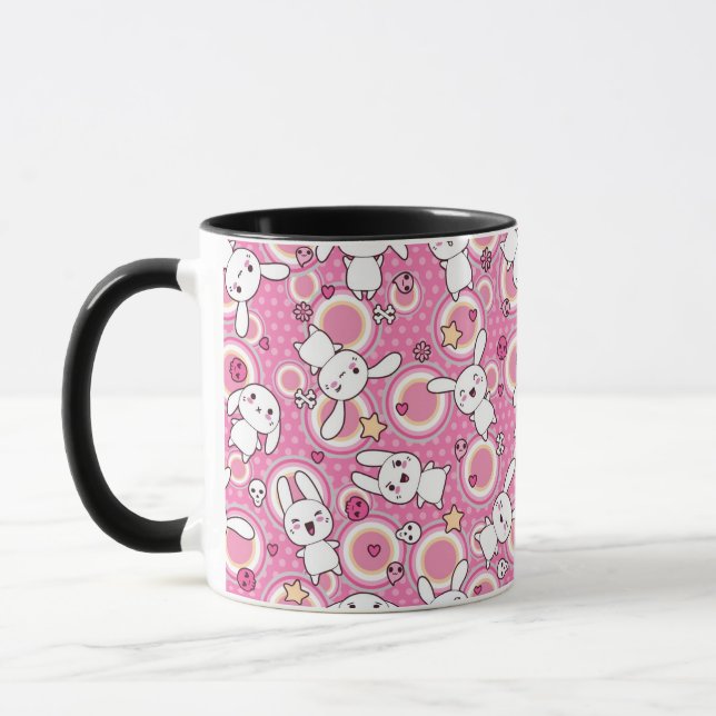 Tasse motif de rose de kawaii (Gauche)