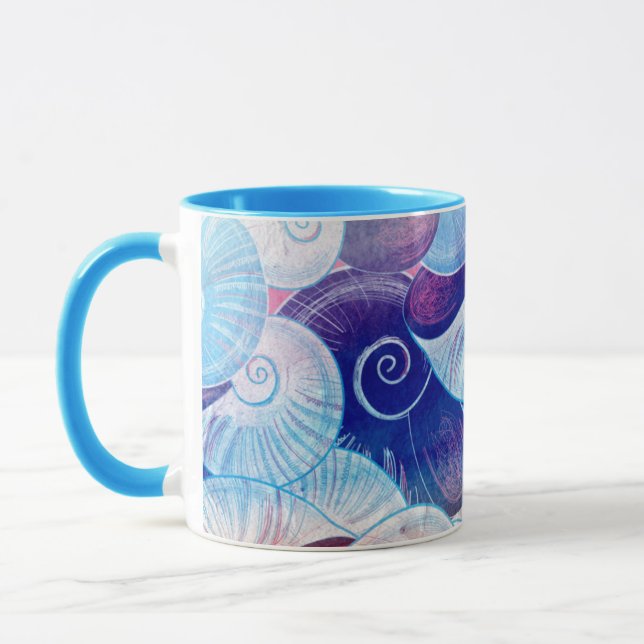 Tasse Motif de scène de coquillage (Gauche)