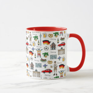 Tasse Motif de symboles de l'Allemagne  