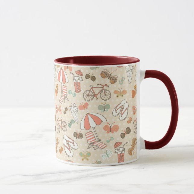 Tasse Motif de vacances d'été (Droite)