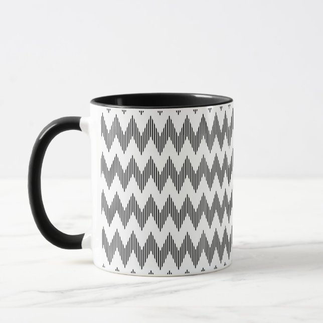 Tasse Motif de zigzag géométrique (Gauche)
