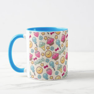 Tasse Motif d'enfant de Kawaii avec des griffonnages
