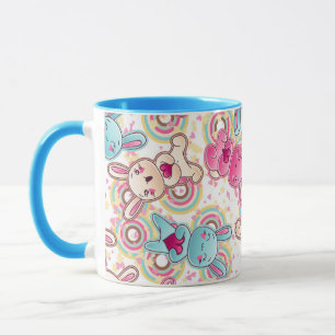 Tasse Motif d'enfant de Kawaii avec des griffonnages