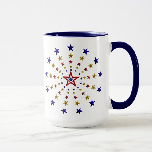 Tasse Motif des étoiles patriotiques (Droite)