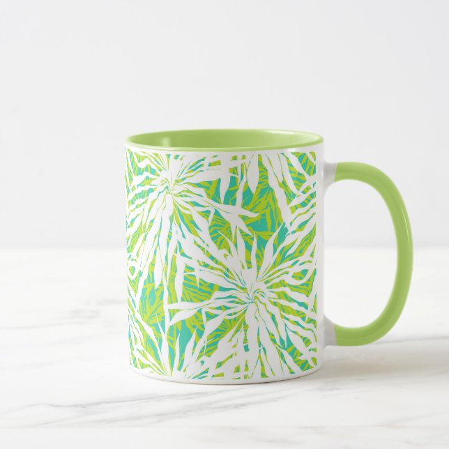Tasse Motif des Feuilles de Palm Tropical (Droite)