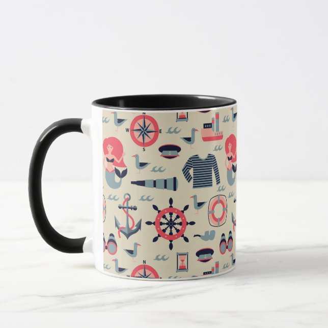 Tasse Motif d'espèce marine (Gauche)