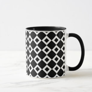 Tasse Motif Diamant noir et blanc