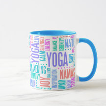 Motif élégant de yoga de nuage en pastel de mot
